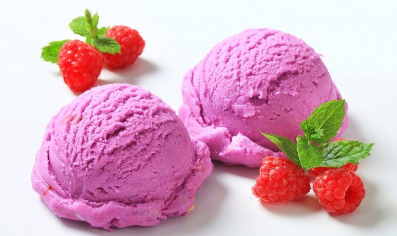 Raspberry Yogurt Ice Cream