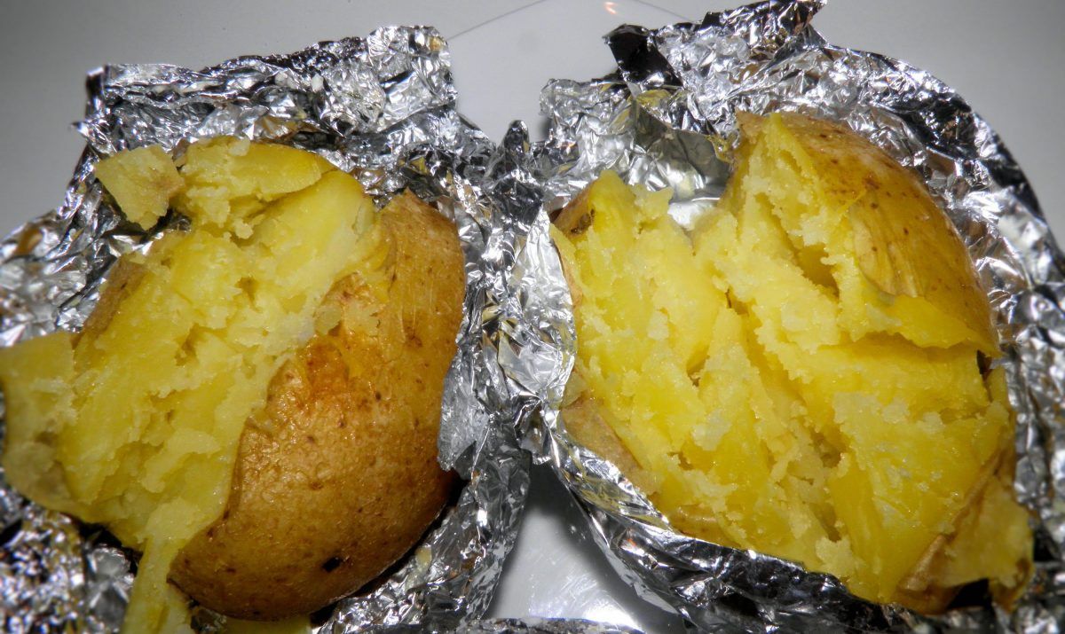 Camp Fire Baked Potatoes
